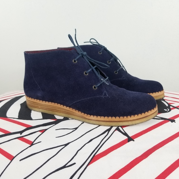 Kenzo Other - Kenzo Blue Suede Desert Booties Mens Size 38